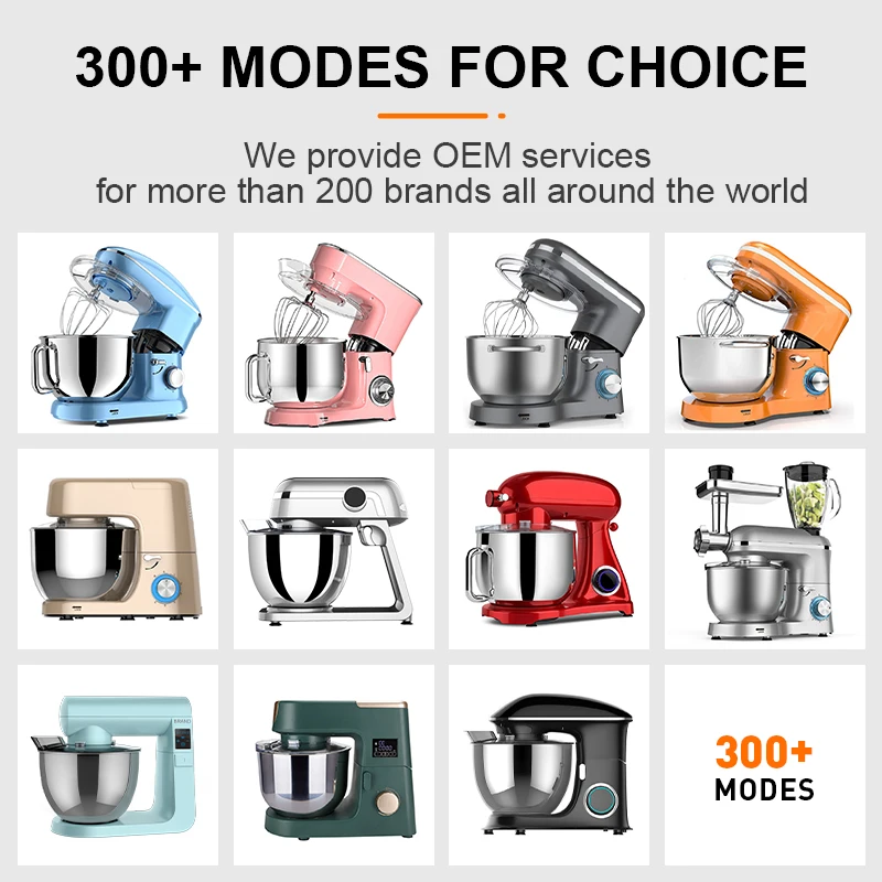 China famous supplier household 6.5L 7L 8L SUS304 bowl batedeira 10+0 with LED display planetaria electric food mixer