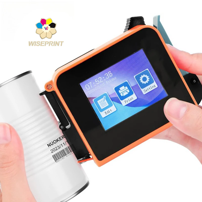 WISEPRINT TIJ Easy Carry Portable Label Logo Date Coding Machine Handheld Mini Inkjet Printer