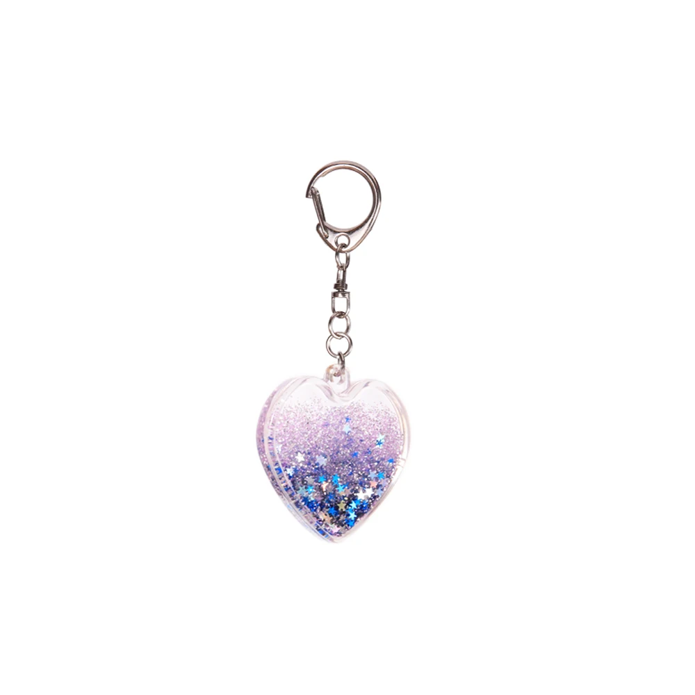 Girl Gift Valentine Promo Custom Floating Acrylic Heart Liquid Keychain