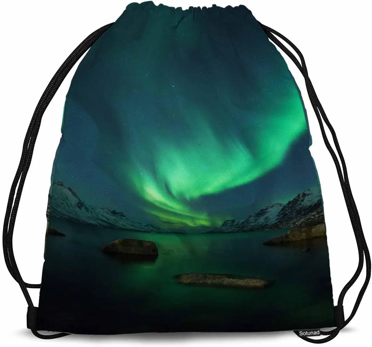 Hot selling Colorful printed rpet oxford polyester drawstring bag with custom logo