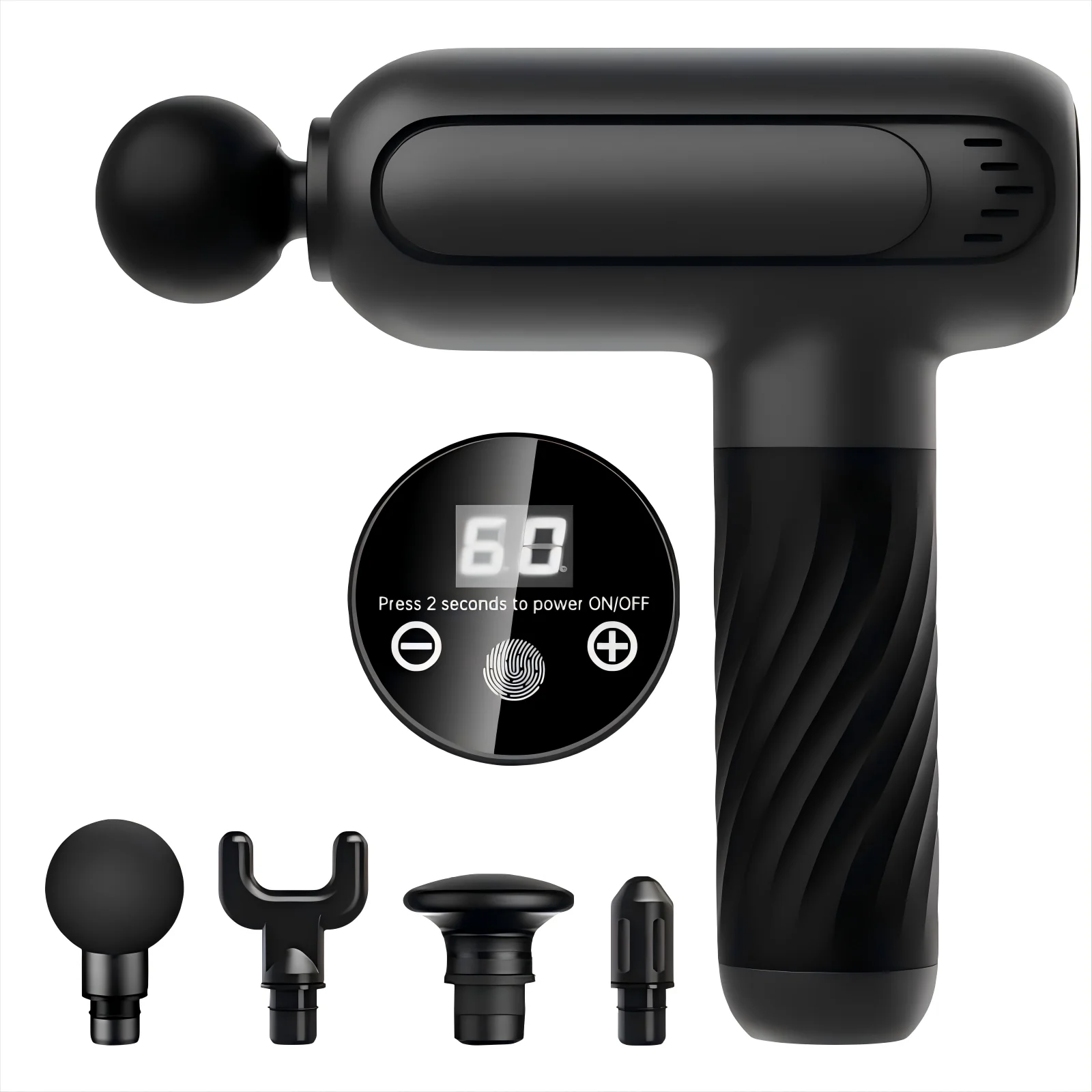 Wholesale Smart 30 Speed LED Touch Screen Cordless Electric Mini Portable Handheld Deep Tissue Percussion Muscle Massage Gun