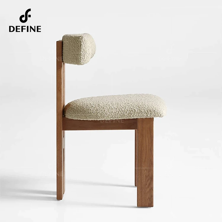 Оптовая продажа отель вилла современный дизайн индивидуальный цвет нордический ресторан ткань деревянный обеденный стул
