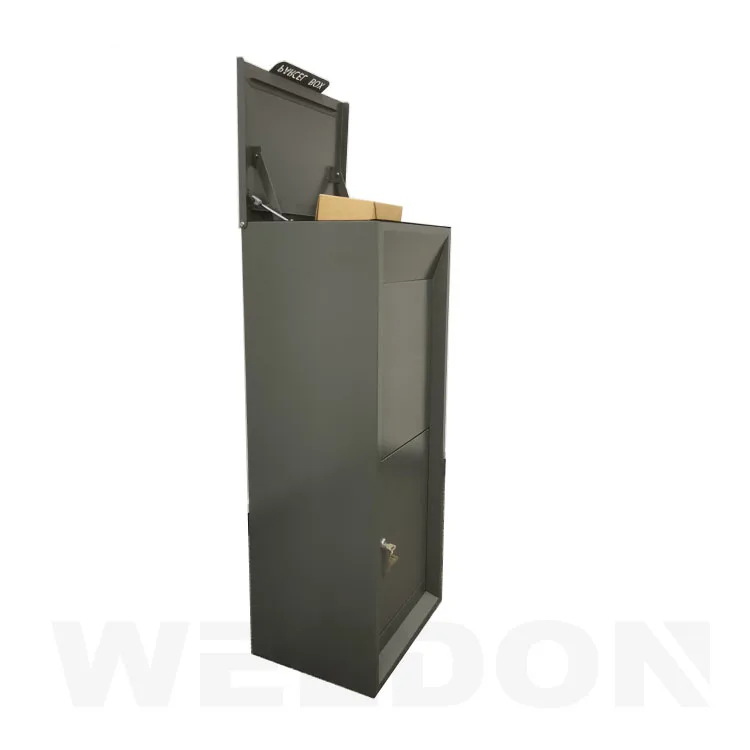 Outdoor Waterproof Wall Mounted  Free Standing Security Parcel Box For Mail With Key Lock