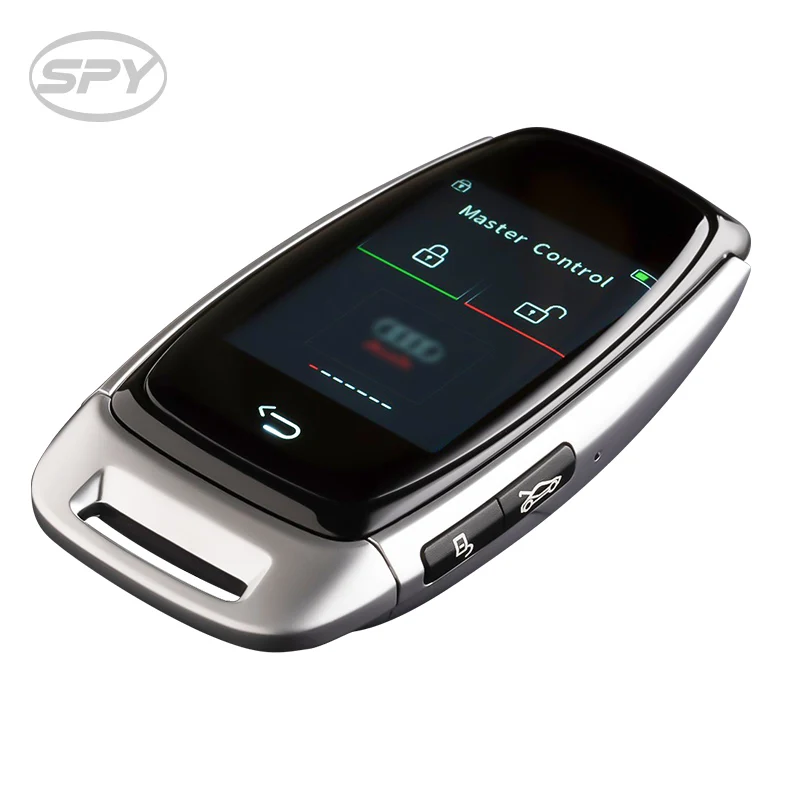 SPY Auto Electronics Universal Smart LCD Car Key PKE Proximity Keyless Entry Touch Screen Compatible Toyota BMW Nissan Vehicles