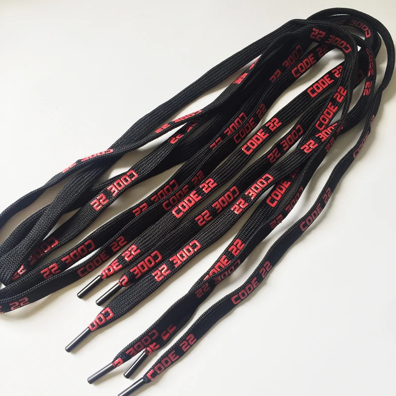 
Black Custom 3D logo printing silicone non-slip flat polyester braid metal ends draw string hoodie rope 