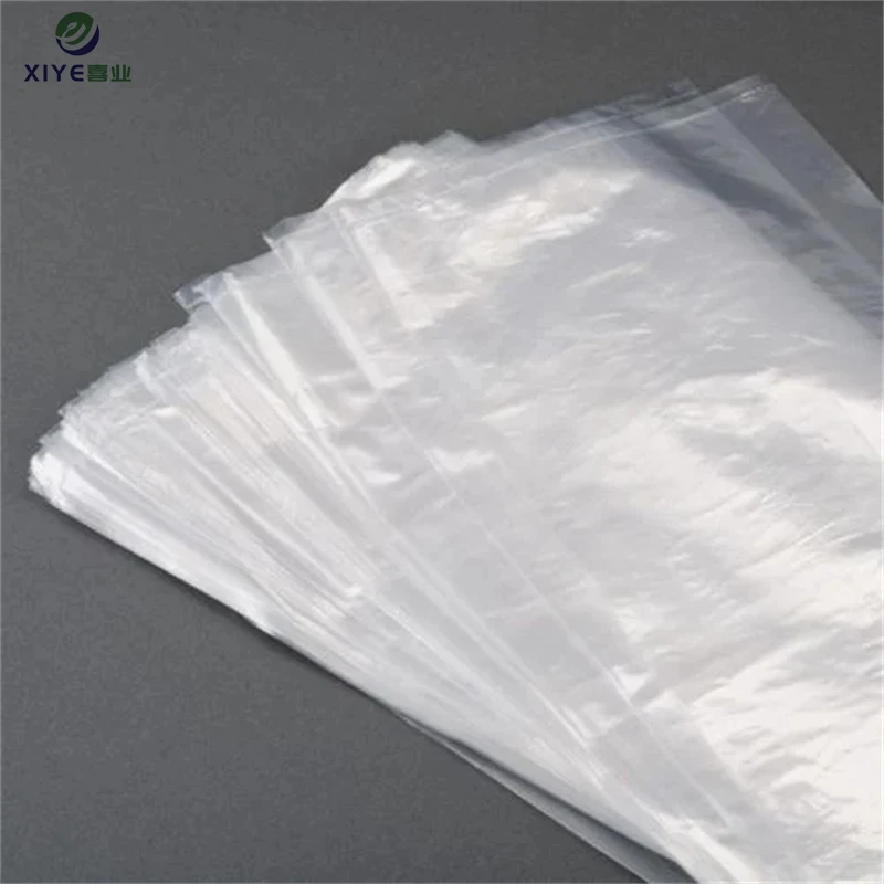 customized large transparent 20 to 60 microns recycle gussetted ldpe plastic pe flat bags