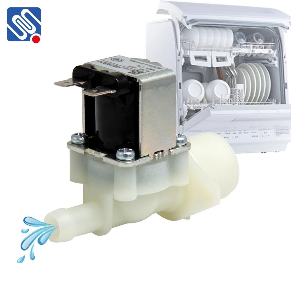 MEISHUO FPD180N10 G3/4 inlet and 11mm pagoda outlet DC24V AC220V plastic inlet solenoid valve for dishwasher