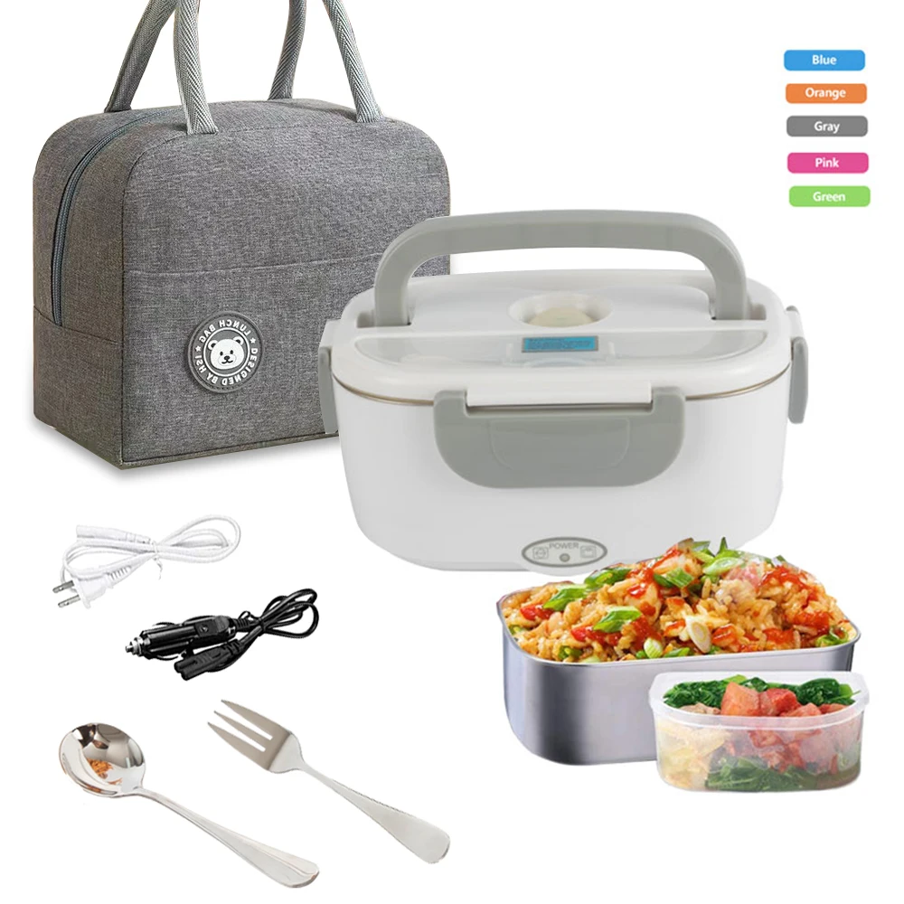 2 in 1 hotsale electrical portable electric food warmer lunch box With Insulation Bag