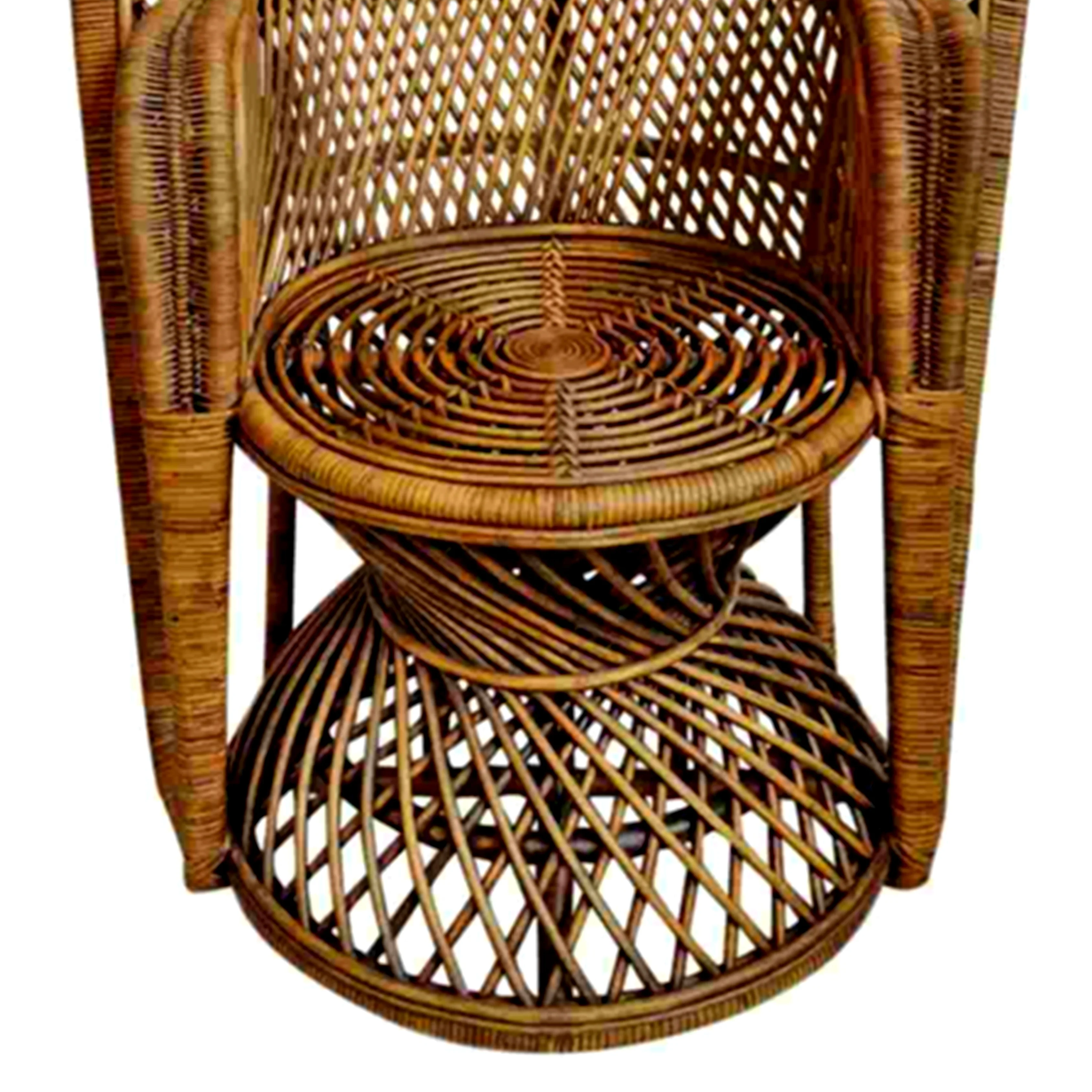 High Quality Danahue Peacock Rattan Chair Luxury Antique Design with Natural Brown Finish Living Room Dining Outdoor Use Hotels