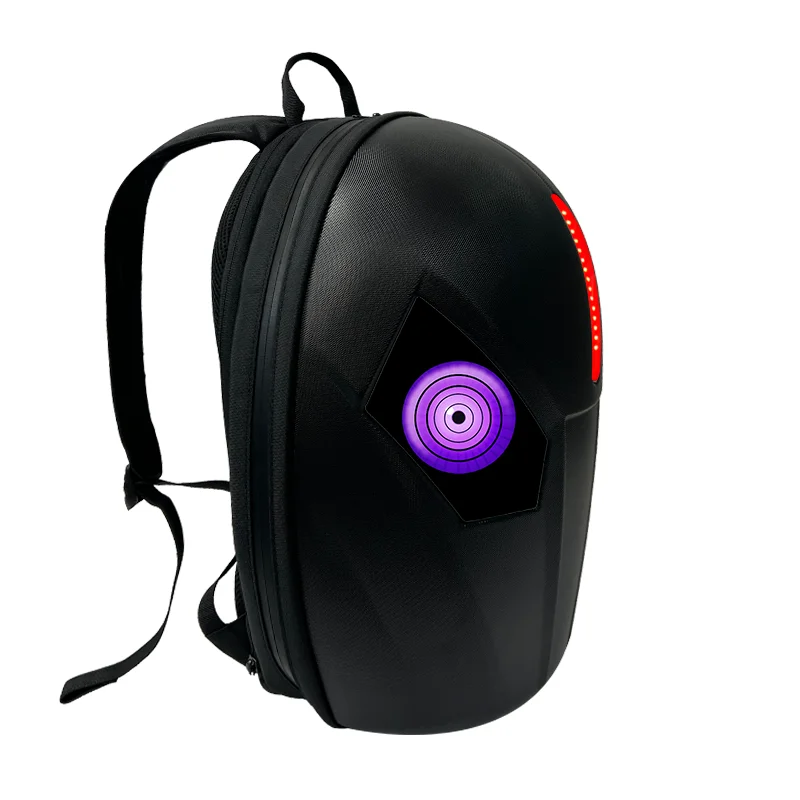 Manufacturer Factory Newest Design LED Backpack Riding Motorcycle Bag Digital Glowing Message Display 3D Eye Led Bag Backpack