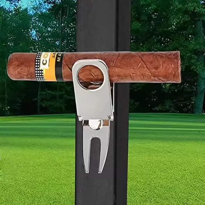 Hot Sale Direct Delivery 6-in-1 Golf Accessories Magnetic Cart Cigar Holder Ball Marker Iron Hat Clip Enamel Golf  Divot Tool