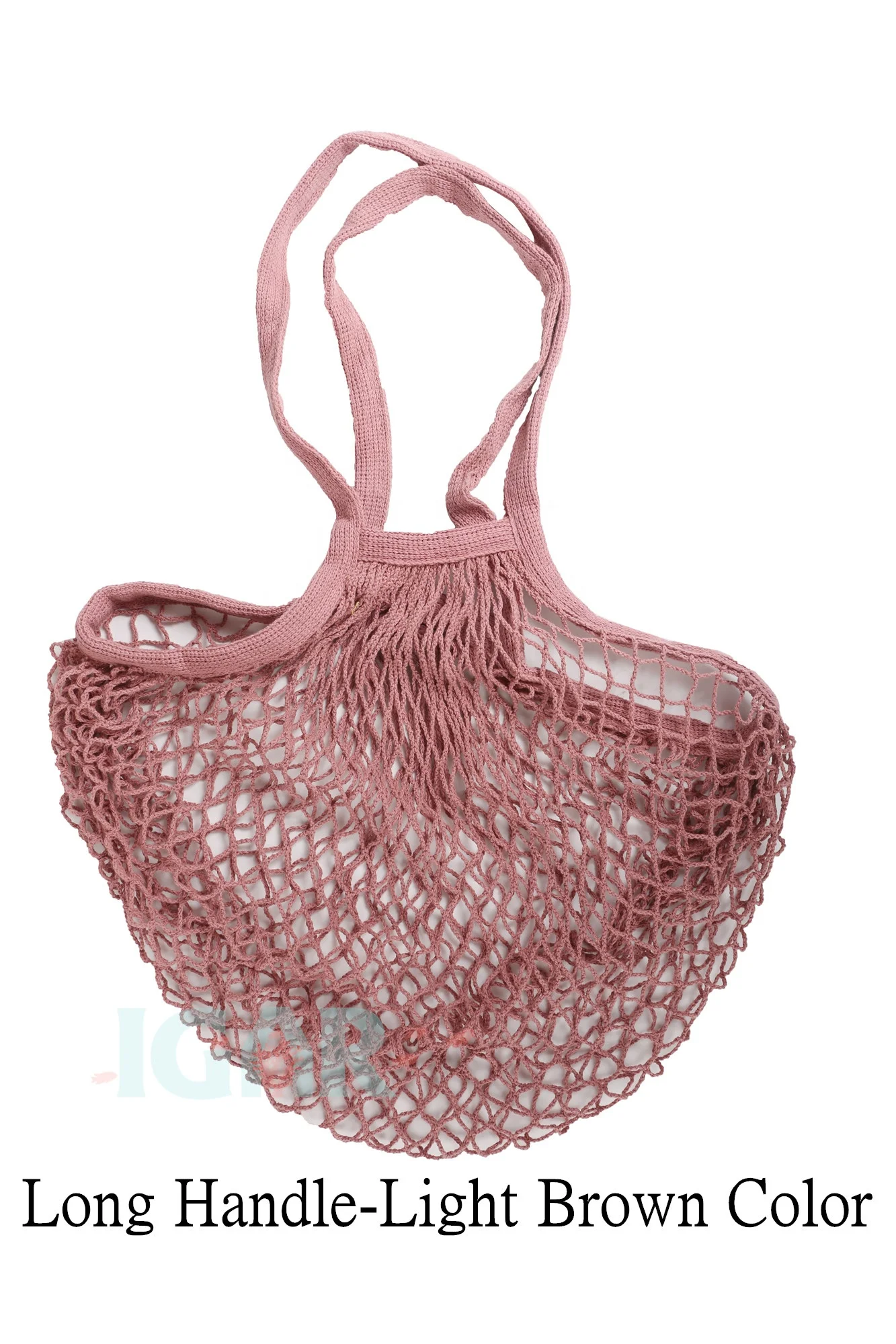 Long Shoulder Belt Canvas Cotton Shopping tote Bag  Long Handle Net String Shopping Bag Cotton Reusable Shopping Tote Net String