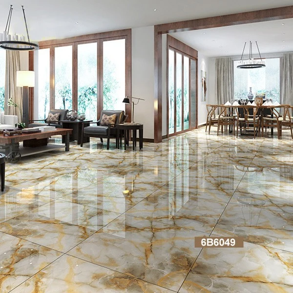 foshan factory 600x600 glossy tile for floor living room full polished porcelain marble ceramic floor tile