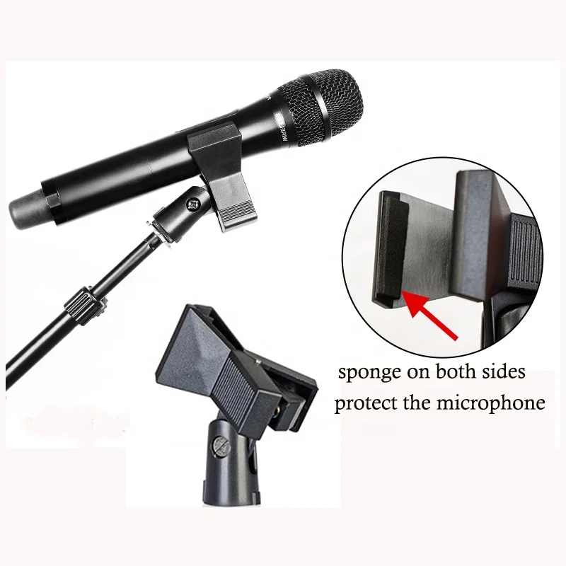 China Manufacturer Adjustable Sound Lo2be Mic Clip 97 Mm Microphone Holder  for 28-33mm Microphone