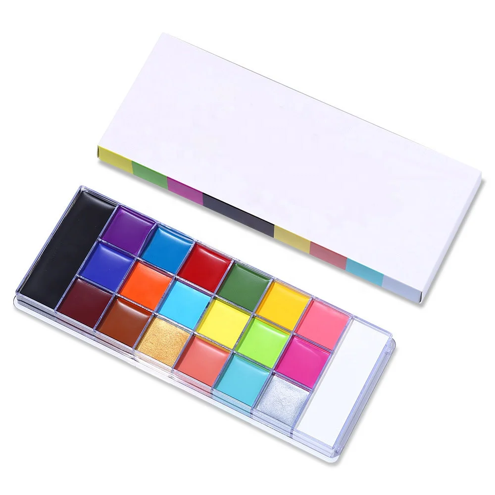 
Amazon Top One 20 Color Professional Face Body Paint Non Toxic Safe Halloween Oil Palette Party Artist Fancy Makeup Painting Kit 
