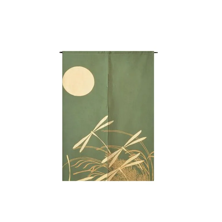 Japanese Linen Door Curtains Kitchen Entrance Curtain Customized Summer-themed Decoration Blackout Valance