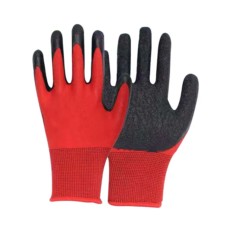 Hot Sale Cheap Rubber Latex Wrinkle Glove Nylon Latex Works Gloves China Manufactures