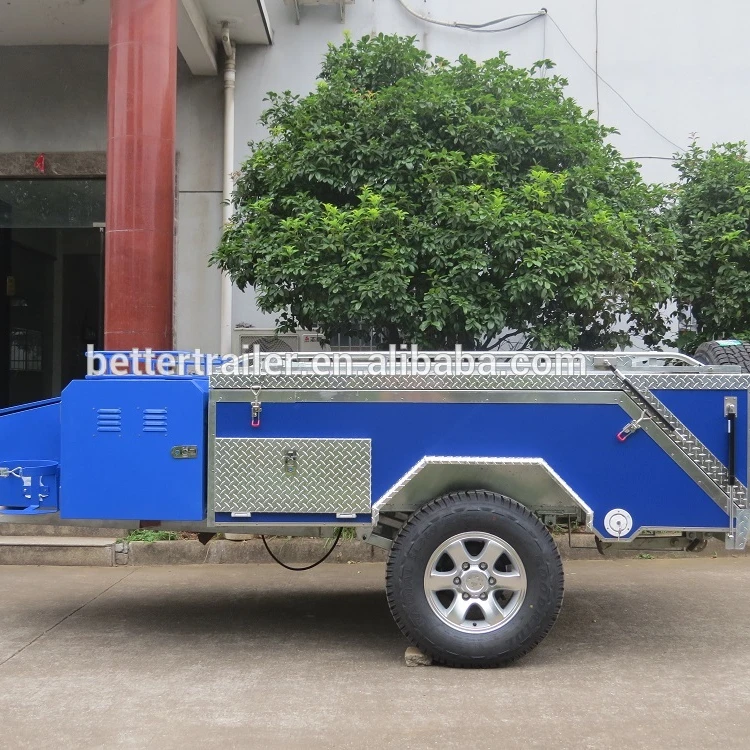 boat rack rear folding mini caravan  camping trailer