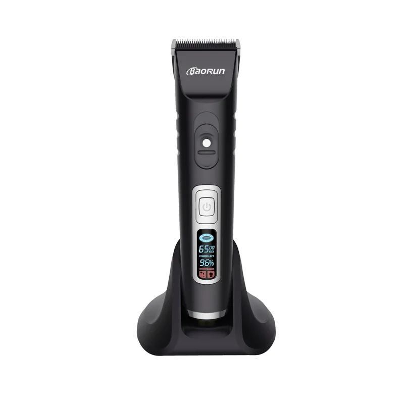 
LED intelligent display screen hair clipper for child professional rechargeable electric trimmer ceramic cutter head 