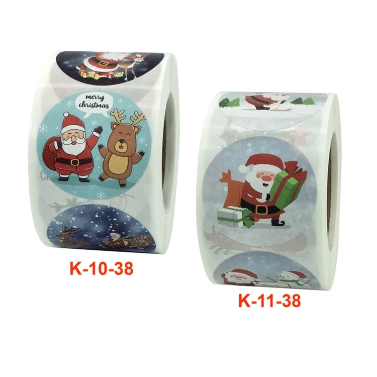 
 Factory Direct Supplier Merry Christmas Decorative Sticker Custom Label Sticker Roll  