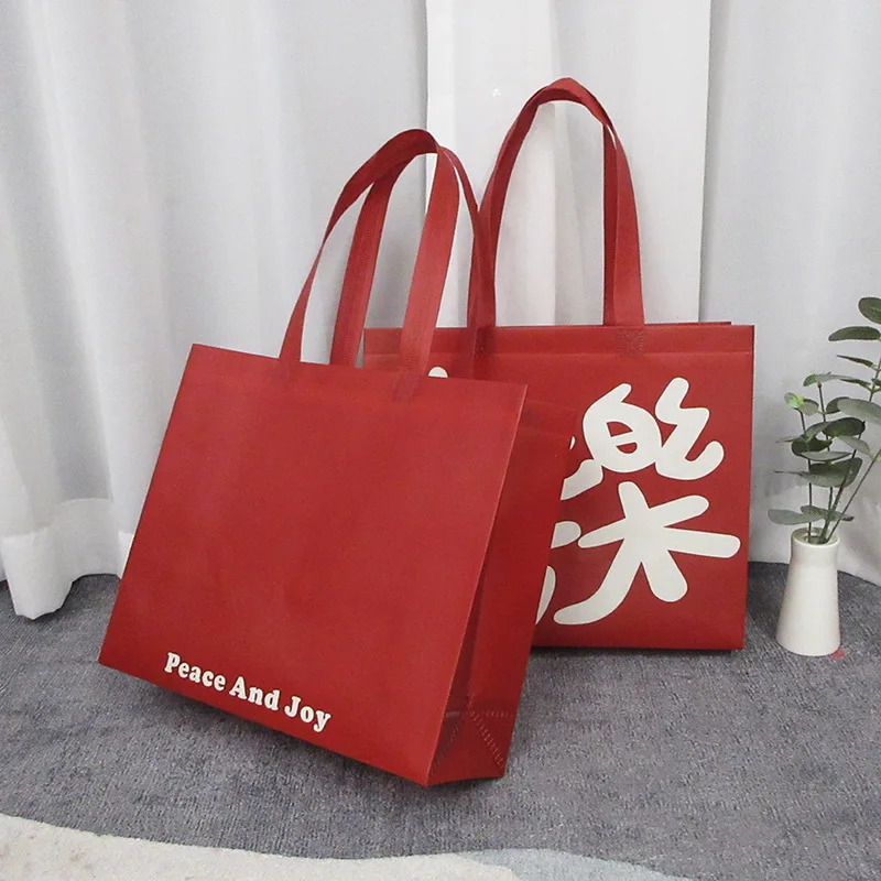 Custom logo Non-woven Fabric Shopping Bag with Logo Reusable Eco Friendly Non Woven Bag Laminated Shopping Bag