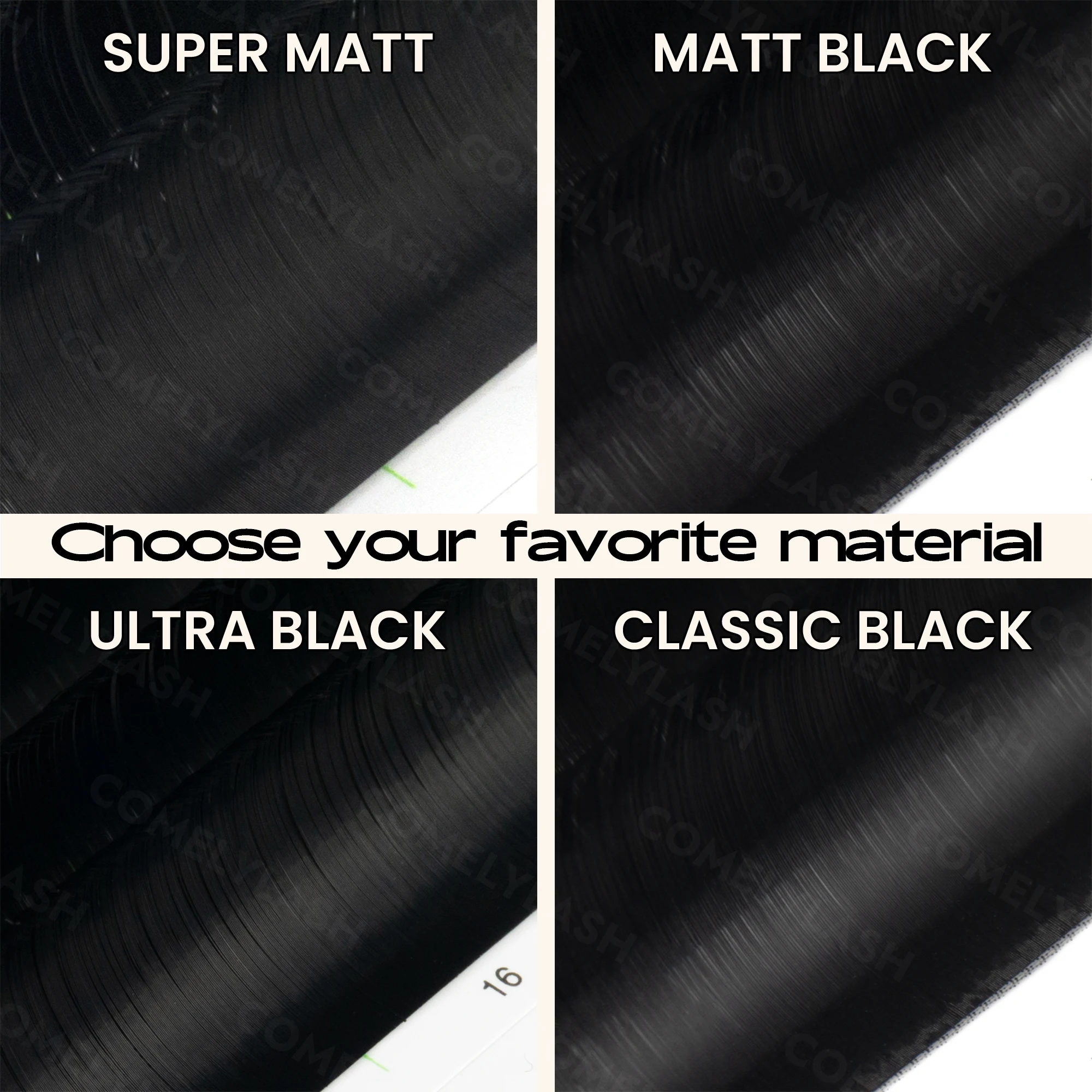 Comelylash Matte Black Cashmere Lash Extensions Volume Trays Individual Eyelash Extension Other Eyelashes