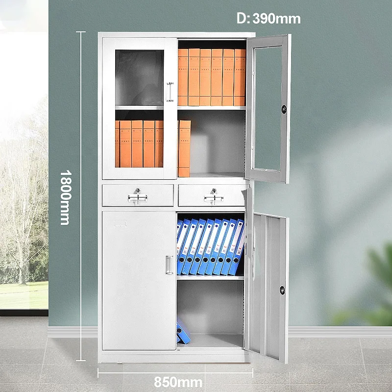 Manufacturer Custom Metal 2 Door Storage Cupboard Office Furniture Steel Filing Cabinet