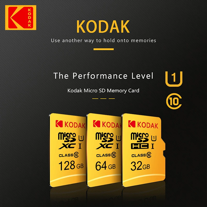 Wholesale KODAK Memory SD Card 16G 32G 64G 128G Class 10 U1 UHS-1 micro Full HD Video 80MB/S TF Memory card