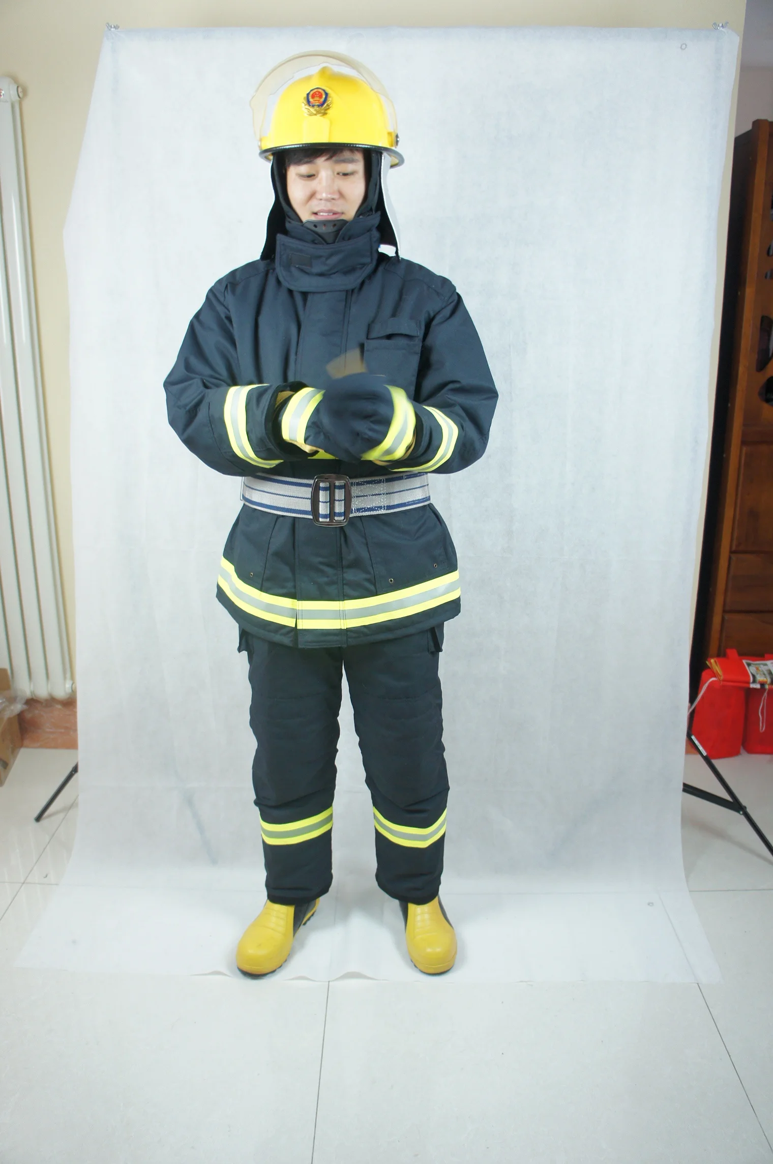 EN469 tenue de pompier fire fighting Meta-Aramid Para-Aramid Material Firefighting cloth garment
