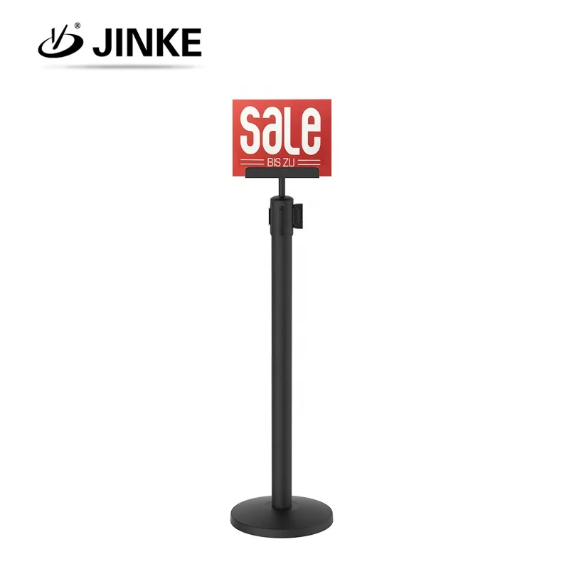 Stainless Steel Crowd Control Stanchion Topper Rectangle Frame Signage Sign