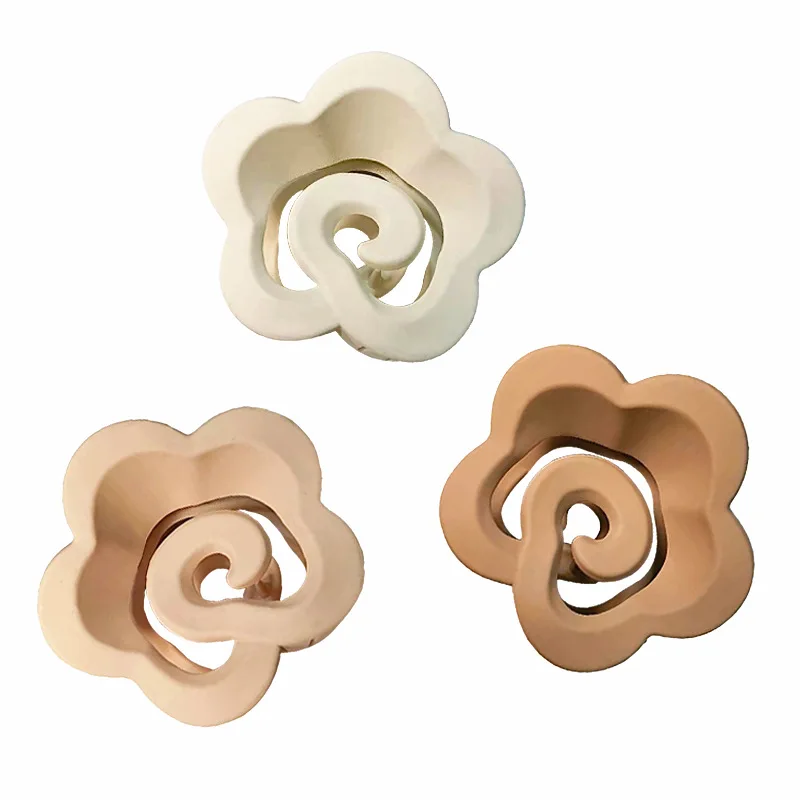 New Design High Quality Fashion Mini Hair Accessories Cloud Rose Flower Plastic Matte Girl Hair Clip