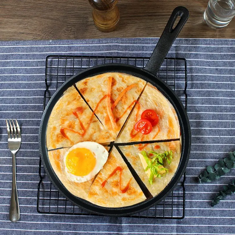M-cooker чугунная сковорода для жарки тава Сковорода для блинов круглая чугунная сковорода для жарки сковорода с одной ручкой