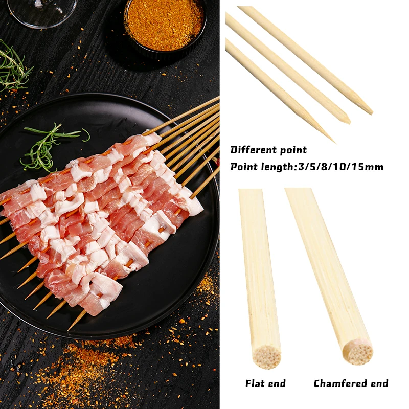 Durable bamboo round sticks disposable sticks for camping with fast delivery