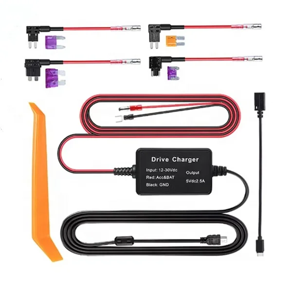 Customized dash cam hard wire kit,hard wire kit for dash cam,radar detector hardwire