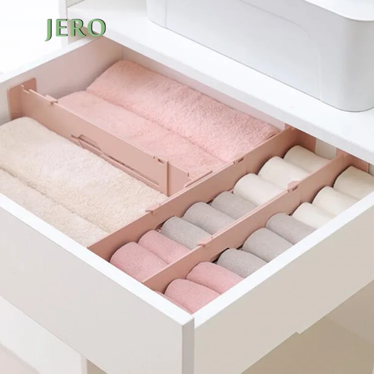 New design 2pcs/set adjustable drawer dividers drawer dividers expandable plastic drawer dividers