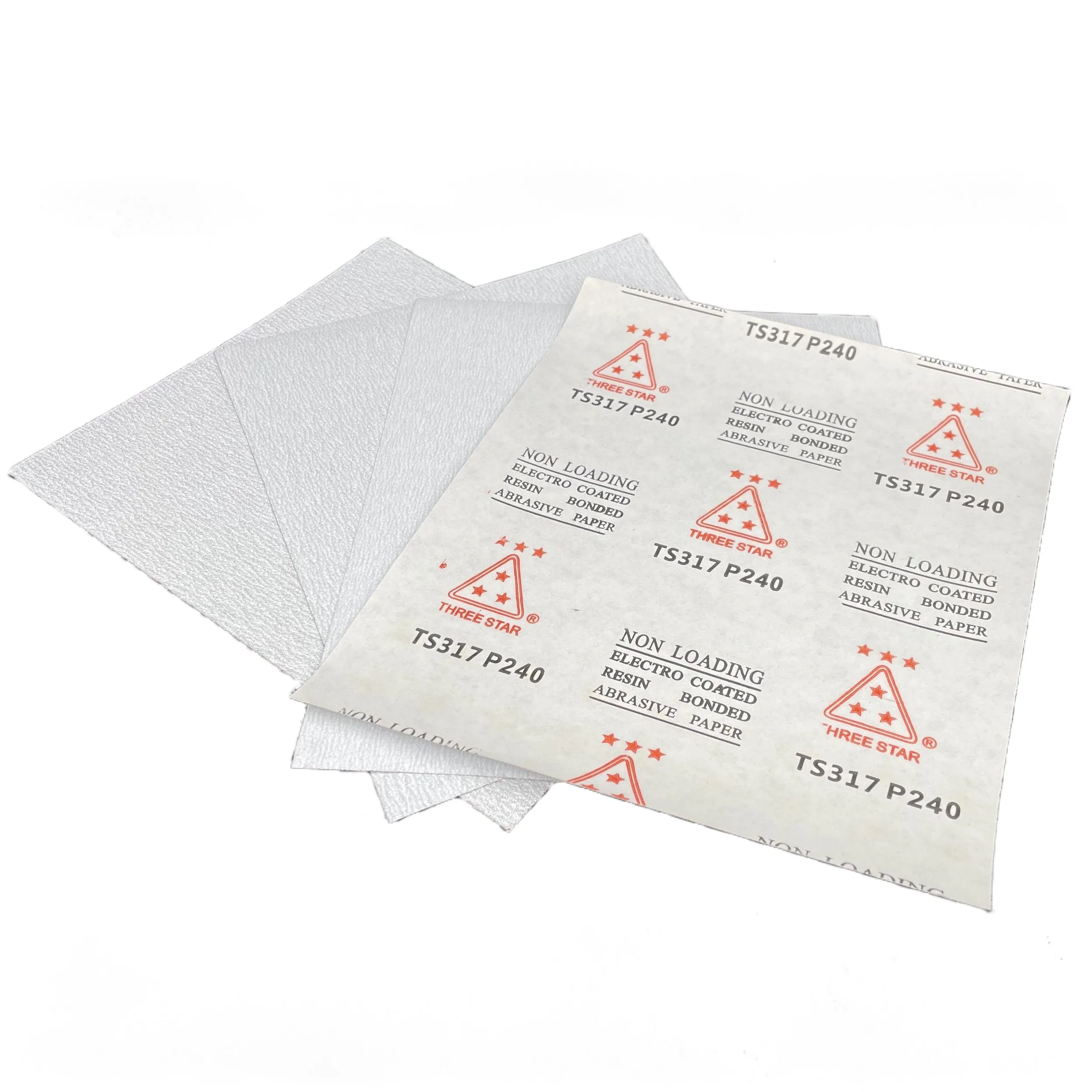 Anti-clog Zinc Stearate coated dry abrasive paper sheet for Hardboard sanding paper