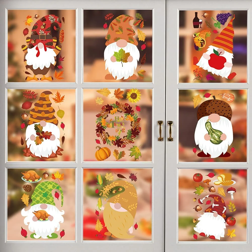 Custom Eco-friendly Merry Christmas Decorative Props Transparent Window Sticker For Indoor And Outdoor Window