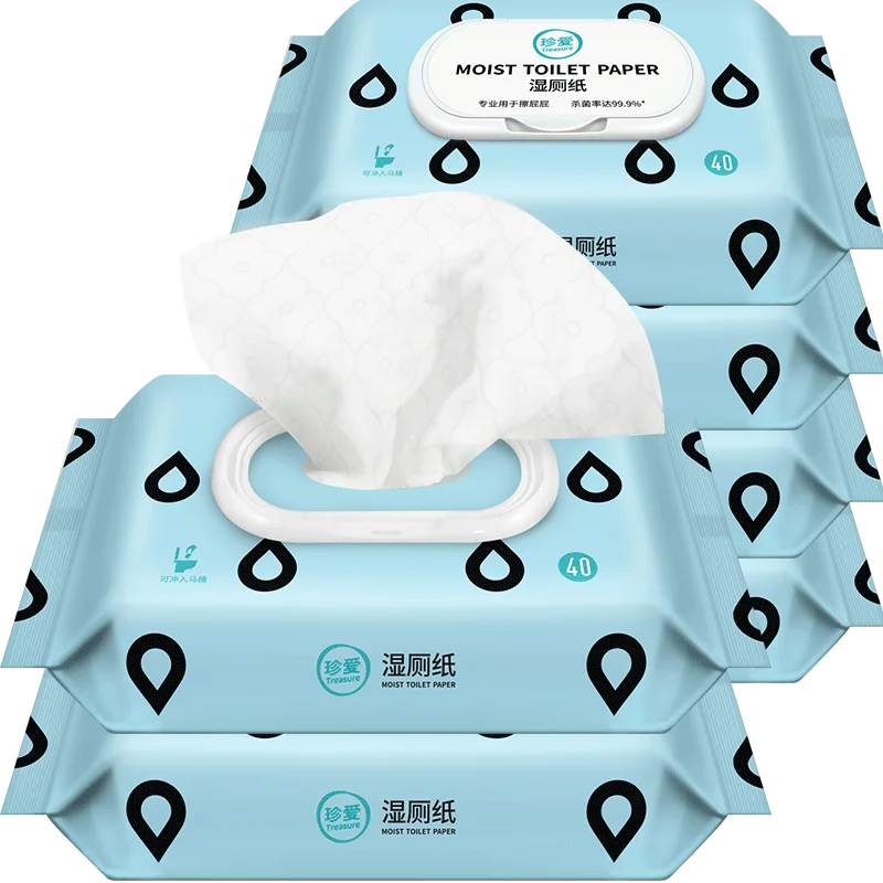 
Treasure AB22 Plant-Made Material Wet Wipes Safe For Sewer Flushable Toilet Wipes Perfect For Travel, Outdoor Activity, Home Use 