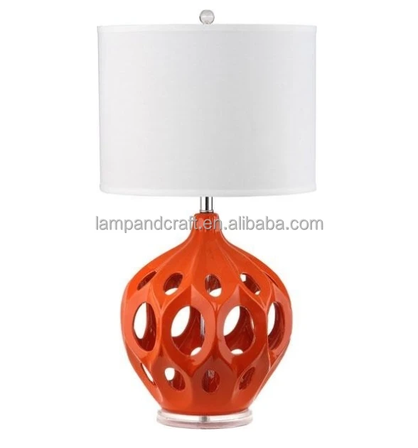 orange Regina ceramic Table Lamp for home decor bedroom hotel lobby hotel Guestroom