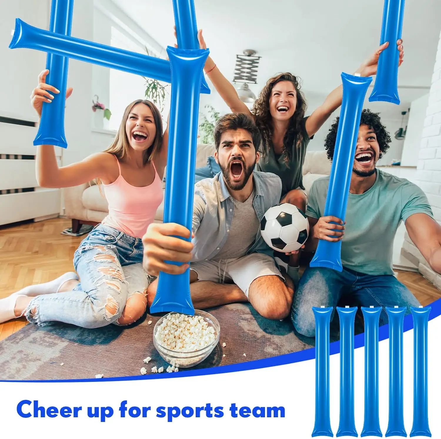 wholesale Custom 60cm Cheering Stick Balloon Inflatable Thunder Bang Clapping Cheers Inflatable Sticks Toys for Sporting Event