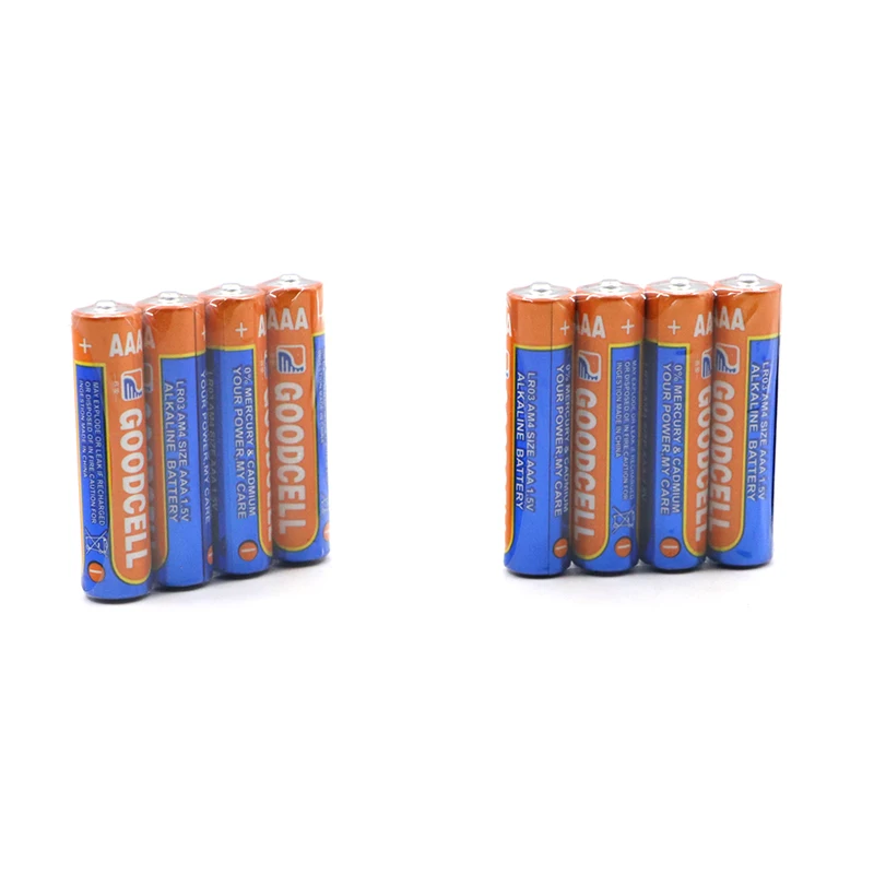 1.5v dry cell alkaline aaa um3 lr03 no.7 alkaline battery with shrink pack