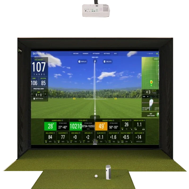 Professional Indoor golf simulator 3D golf simulator interactive projection golf game simulator set for AR sports park