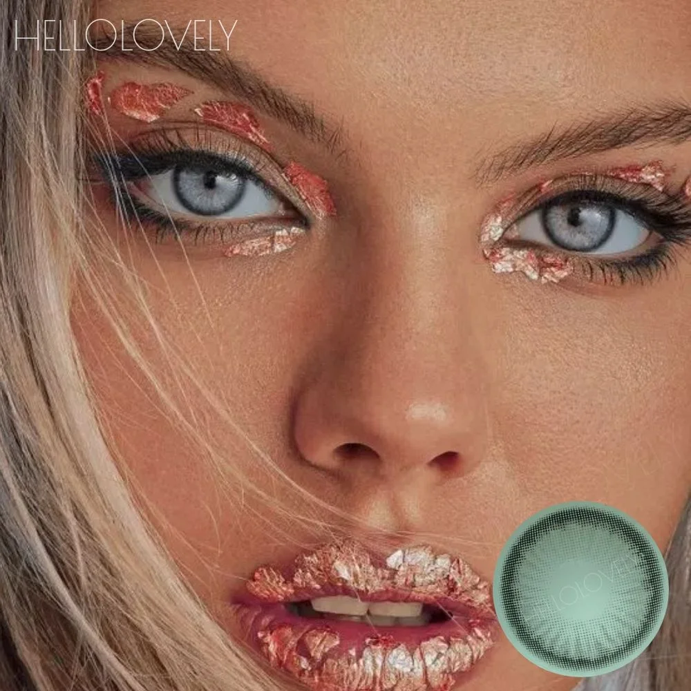 dawn Factory Price Alaska Series Yearly Color Contact Lenses Volcano Gray Coloured Contacts Natural Blue Eye Contacts