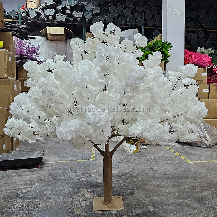 Factory Price Cherry Trees Silk Flower Artificial Cherry Blossom Tree For Wedding Decoration