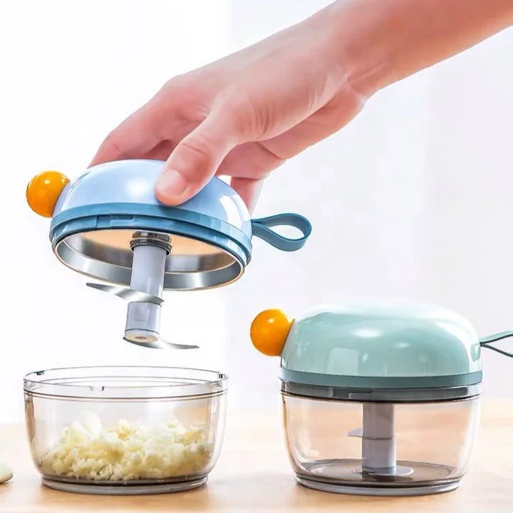 
Kitchen gadget Tools Garlic Press Chopper Multi Function Manual pull Plastic Mini Vegetable with magnet 