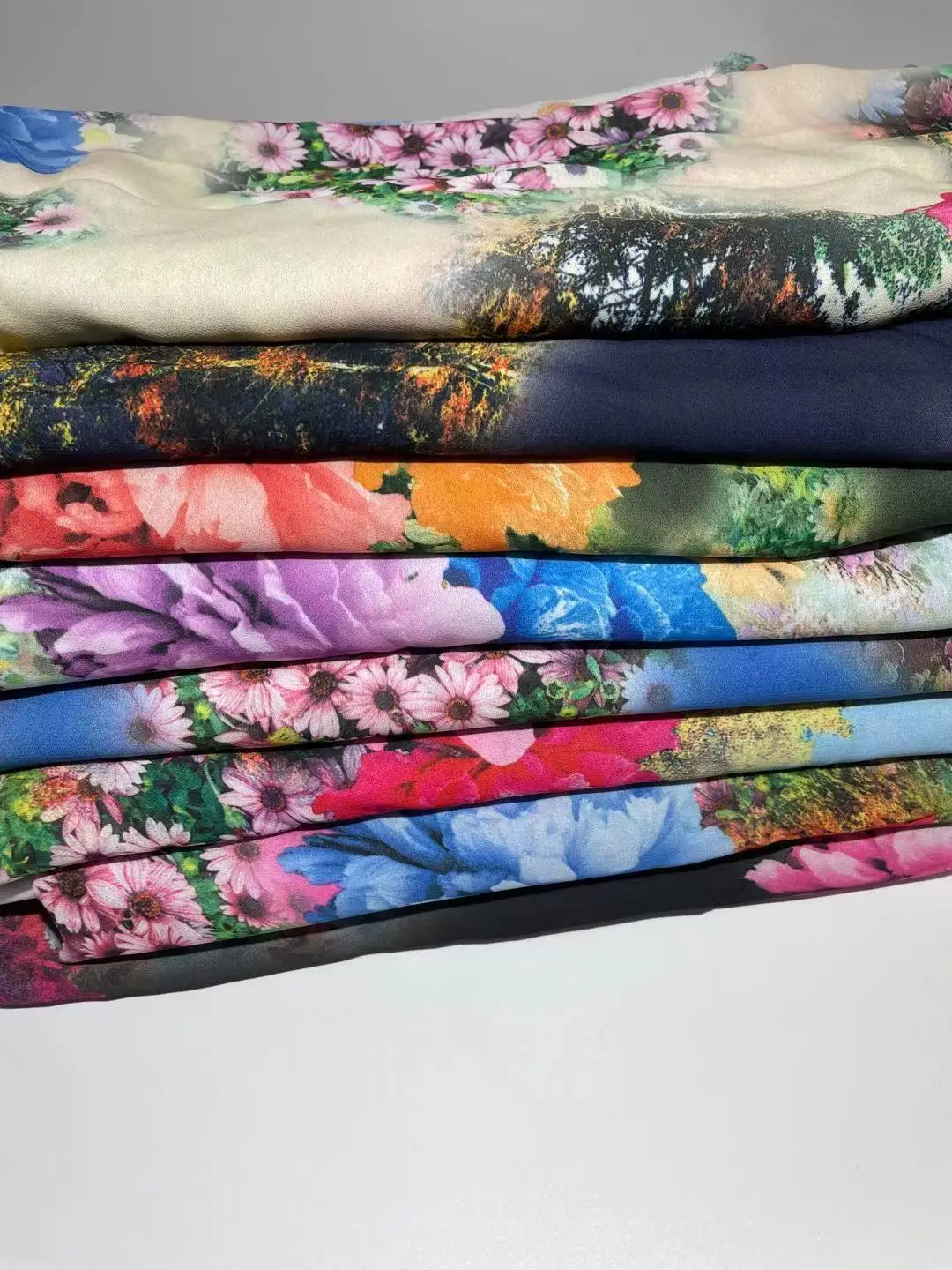 
High Quality And Cheap Price chrysanthemum in digital print of polyester for long dress 