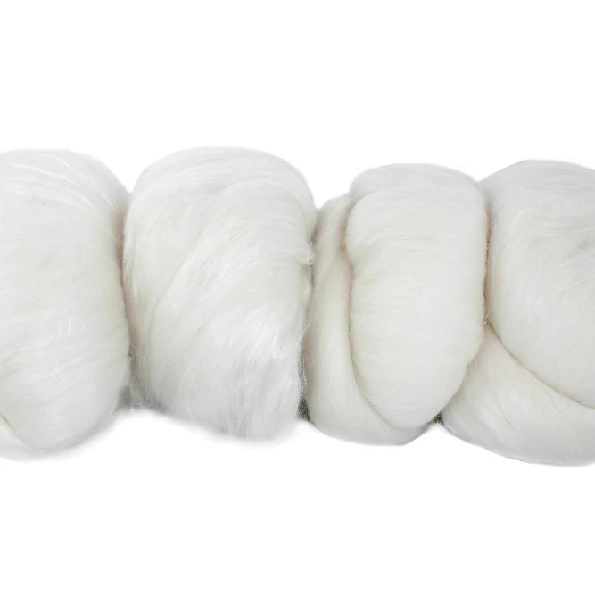 lotus  50% silk 50%  Merino roving fiber