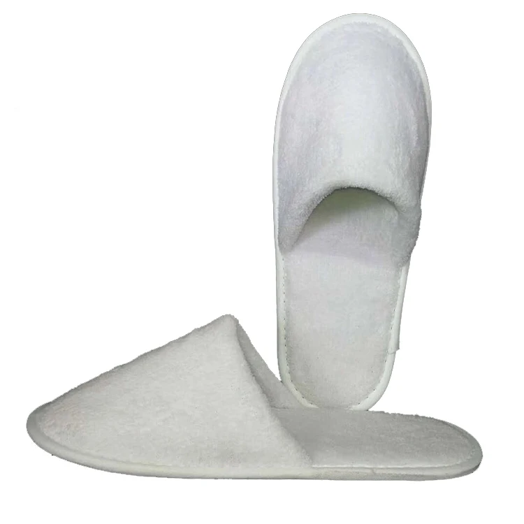 
Quality guarantee disposable spa black disposable hotel slipper open toe terry towel slipper 