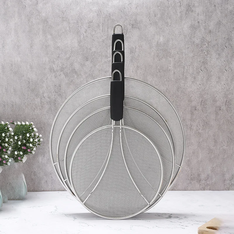 Multi Size customizable Stainless steel Premium Splatter Guard Grease Splatter Screen For Frying Pan Protects From Oil Splash