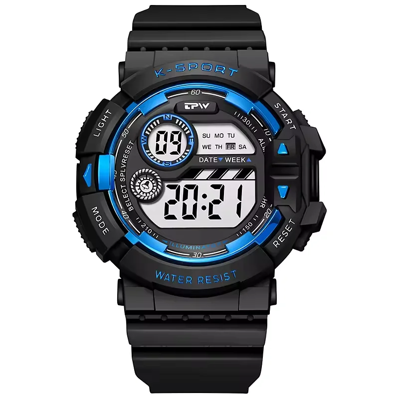 fashion trending students boys girls LED waterproof chronograph sport digital watch for kids relogio digital K9038